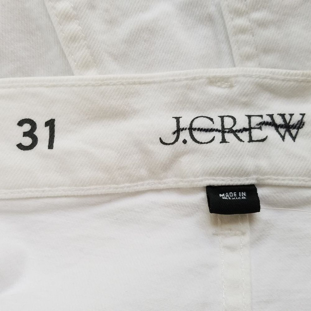 J. Crew Sailor Slim Wide Leg Jeans Womens Size 31 White Ankle NWT $148 BX940 - Picture 5 of 7